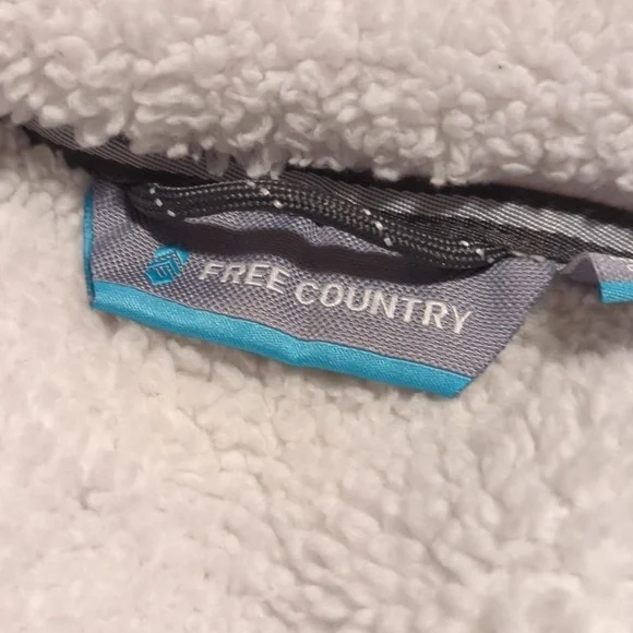 Free country Women's Large Fleece Zip Up Jacket Winter White Warm - Picture 10 of 12